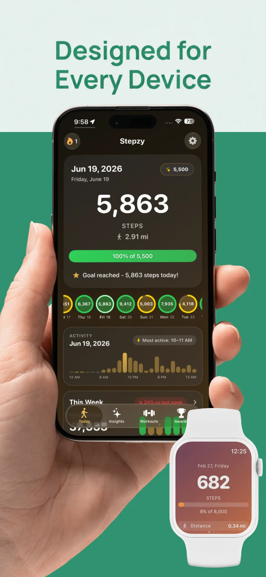 Step & activity tracking